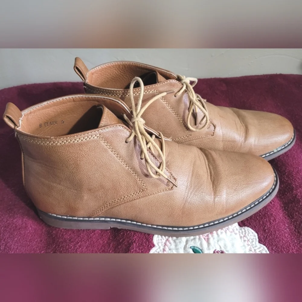 Royal Brown Lace up High-Top Dress Shoes Size 9
